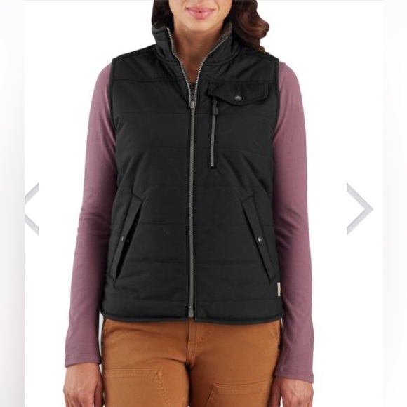 Carhartt Jackets & Blazers - Carhartt Women’s Utility Sherpa-lined Vest Reversible Black Size Small